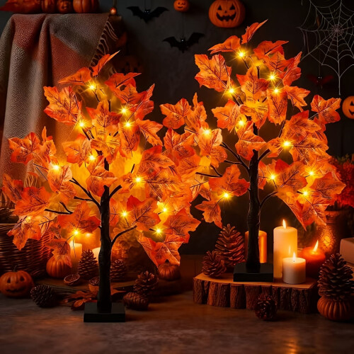 Retro Red Bird LED Tree Lights with Berries, 3xAA 2