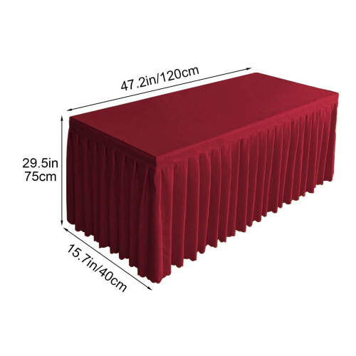 Enfärgad rektangulär bordsduk, polyester, 120x40x 2