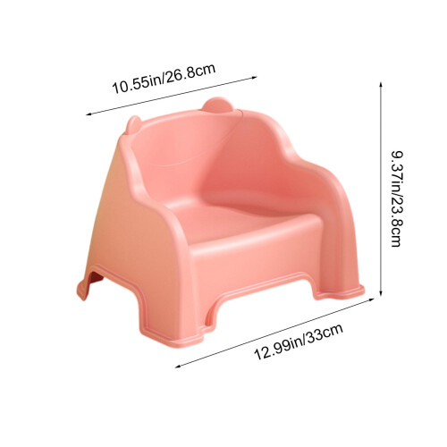 Παιδικό πλαστικό σκαμπό με πλάτη 12,99x10,55x9,37 ίντσες 2