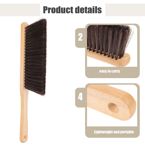 Brush Light Brown Wood Bristles 2Pcs 14In Long Handle 2