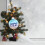 2D Beach Christmas Ornament Plastic Blue 7 cm 4