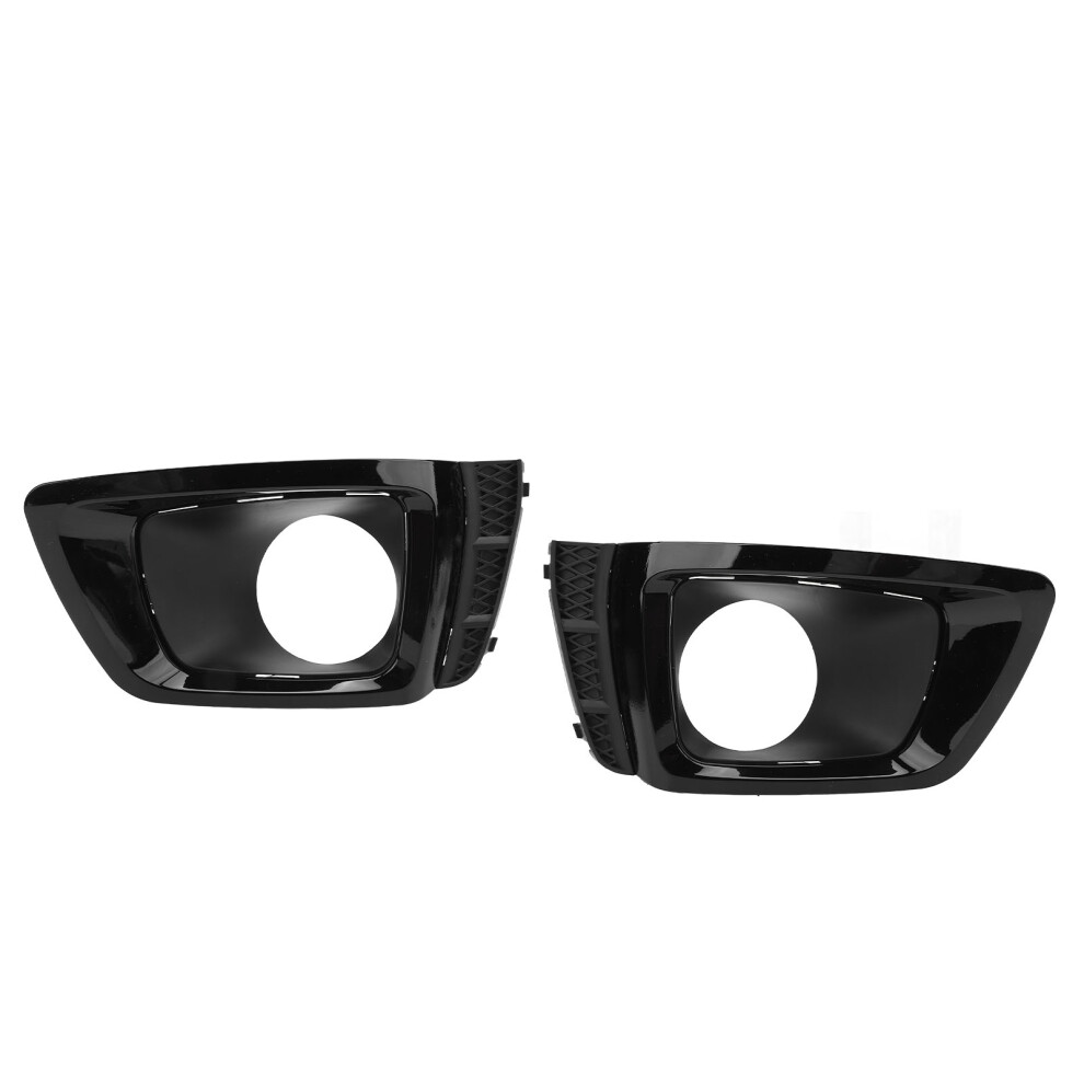 2Pcs Front Fog Bezel Cover Trim For Forester Sj 2014-2018 Light/Black 4911384828813