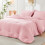 Σετ παπλωμάτων King Size Pink, Σετ κλινοσκεπασμάτων Seersucker 7 τεμαχίων με σεντόνια, 3