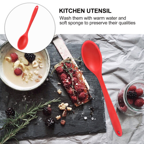 Silicone Soup Spoon Long Handle 1 Piece 1