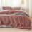 Pinch Pleat Comforter Set Dusty Pink 4-Piece 2