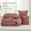 Pinch Pleat Comforter Set Dusty Pink 4-Piece 4