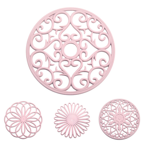 Silicone Placemat Anti-Scalding Table Mat Pink 2