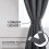 Grey Blackout Curtains with Silver Wave Dots Print, 42x45 4