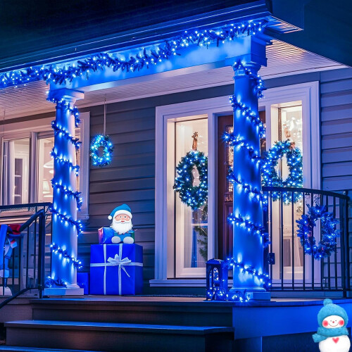Χριστουγεννιάτικα φωτάκια σε σειρά 328ft2000LED, 8 λειτουργίες, αδιάβροχα, 2
