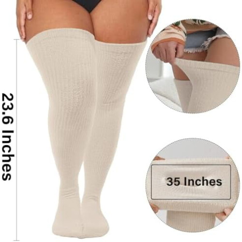 Κάλτσες Plus Size Μέχρι τον Μηρό Γυναικείες Κάλτσες Μέχρι τον Μηρό Μαλακές Κάλτσες 1