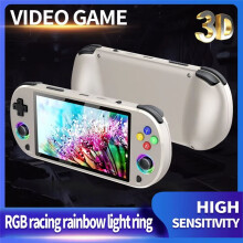 M22 Pro Retro Game Console 64GB 5.0 Inch IPS Display RGB LED Joystick Support LINUX/Emelec 4.3 for PS1 Video Player A