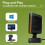 USB 2D Barcode Scanner Gobal Exposure Desktop Flat Hands-Free High-Performance Scanning Platform 1D 2D QR Code Reader 8