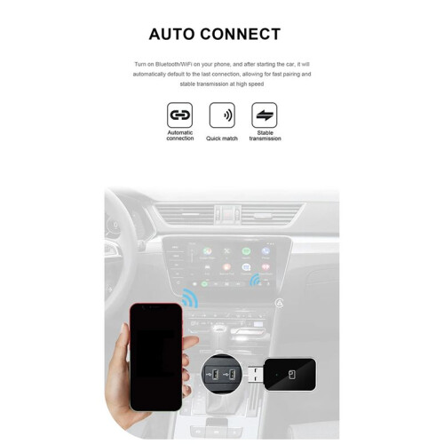 Wireless CarPlay Android Auto Wireless Adapter   Box Plug and  WiFi Fast Connect Universal for 1