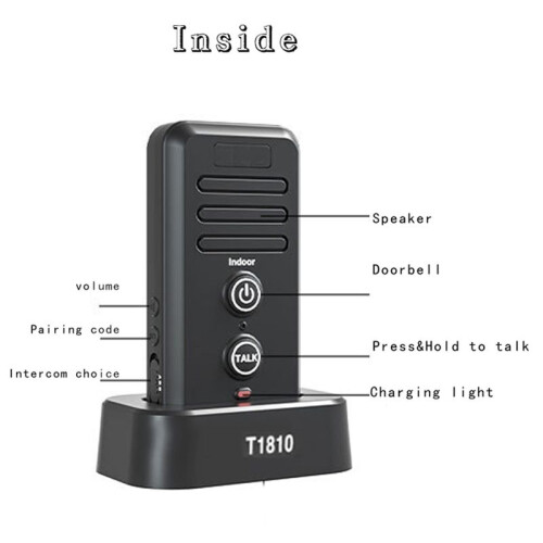 Longer Range Hand Free Two Way Wireless Doorbell Waterproof Home Intercom Factory Office Intercom System US Plug 2