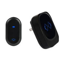 Wireless Home Welcome Doorbell Self-Powered IP68 Waterproof 180M Remote with 38 Songs US Plug Black