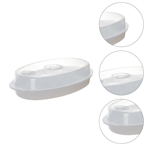 Cuit-vapeur pour micro-ondes avec couvercle à ventilation, 32 x 19 cm 1