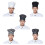 Chapéu de chef ajustável para cozinhar e preparar alimentos 3