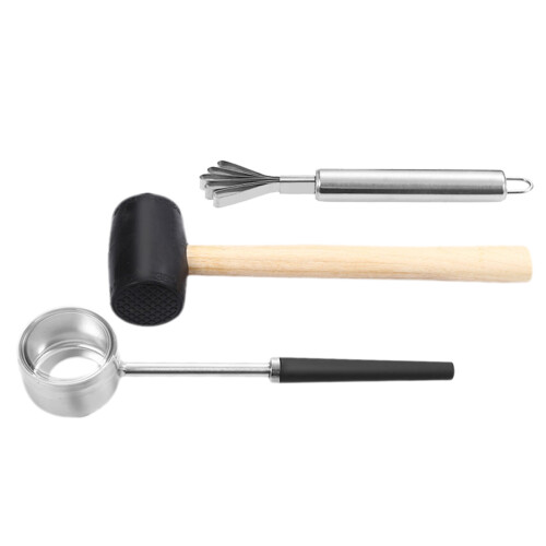 1Set Kit Apricocco Manuale Acciaio E Legno Per Uso Domestico E Esterno