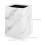White Marble Pattern Trash Can for Home Decor with Double Layer Design and Large Opening 1 Count 2