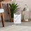 White Marble Pattern Trash Can for Home Decor with Double Layer Design and Large Opening 1 Count 4