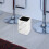 White Marble Pattern Trash Can for Home Decor with Double Layer Design and Large Opening 1 Count 8
