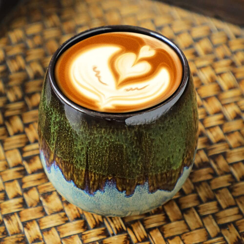 Ceramic Kiln-Change Espresso Cups (2 pcs, Green) 1