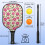 Σετ κουπιών Pickleball με κουπιά από fiberglass σε σχέδια λουλουδιών, 2 μπάλες και τσάντα – 4