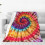 Κουβέρτα κρεβατιού Tie Dye από πολύχρωμη φανέλα με ουράνιο τόξο, ελαφριά, άνετη, 2