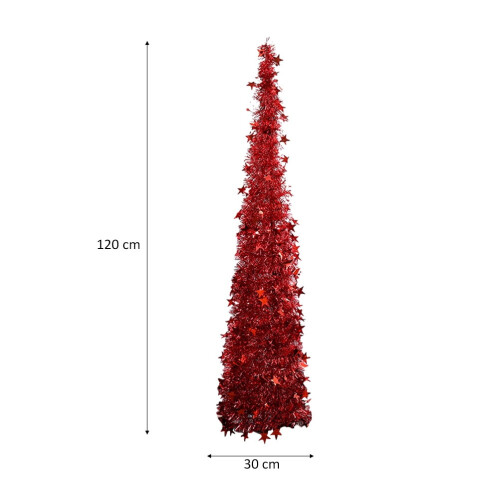 Bedroom Christmas Tree Red PET Plastic 1 Set 47.2in 1