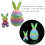 3D-printede påskehareegg grønne 15 cm 3