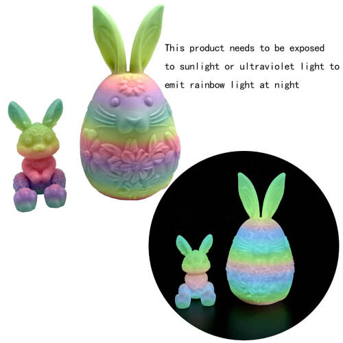 3D-printede påskehareegg grønne 15 cm 2