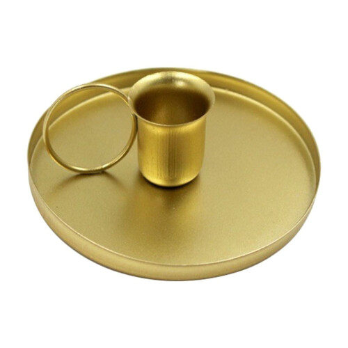 6 τεμάχια κίτρινα ρετρό σιδερένια κηροπήγια, χειρός κωνικές βάσεις για κεντρικό 1
