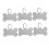 6 Pcs Pet Name Tags ID Dog for Medium Dogs Kit Silver 4