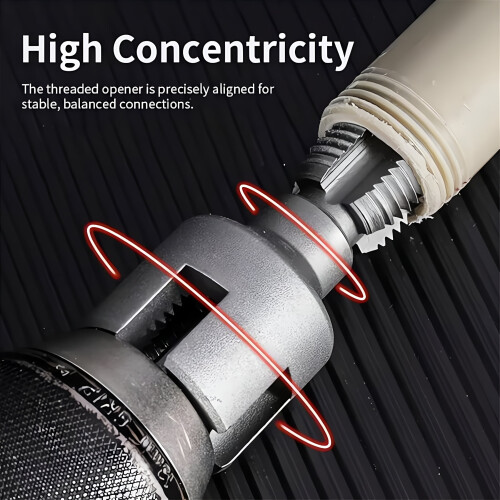 2-in-1 Internal & External Pipe Threading Tool for PVC/PPR Pipes, 1/2"-1" NPT, Compatible with Electric Drill 2