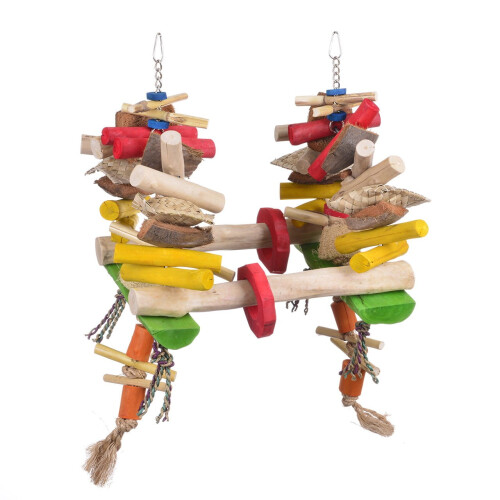 Balancoire En Bois Java S/M Pour Perroquets De Taille Moyenne Et Petite 2