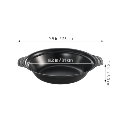 Black Iron Wok with Double Handles, 25 cm 1