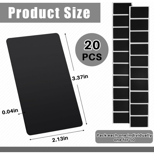 Tarjetas NFC NTAG215 negras, 20 unidades, memoria programable de 504 bits. 1