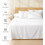 Σετ βαμβακερών σεντόνια Percale Queen 6 τεμάχια με βαθιές τσέπες 16" 2