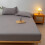 AUQ Winter Flannel Black Solid Print Cotton Flat Sheet Set,Twin–Deep Pocket 5