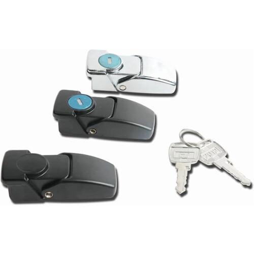 Metal Cabinet Hasp Latch Lock with 2 Keys, DK604 Security Toggle Hardware 1