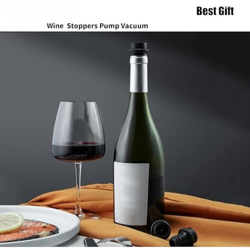Vakuum-Weinstopper, lebensmittelechtes Silikon, 24er-Packung 1