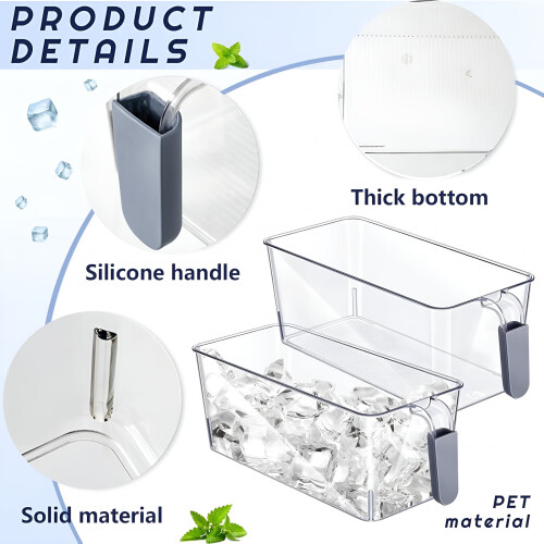 Cubitera de acrílico transparente con pala – Grande 1