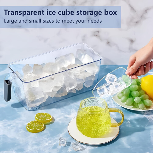 Cubitera de acrílico transparente con pala – Grande 2