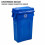 Plastic Recycling Bin Kitchen Trash Can 23 Gallon Blue 7