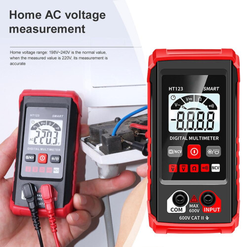 HT123 Digitale Multimeter Slimme Voltmeter Ohmmeter AC/DC Meter Testers T0T4 1