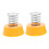 2Pcs Shaking Head Diy Car Bobblehead Ornament Round Shape Plastic Iron Spring Base for 6