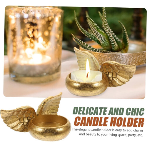 Angel Wing Tealight Holder Resin 2 Pack 2