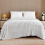 Waffle Jacquard Throw Blanket Light Grey 90 x 104 in 2