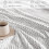 Waffle Jacquard Throw Blanket Light Grey 90 x 104 in 4