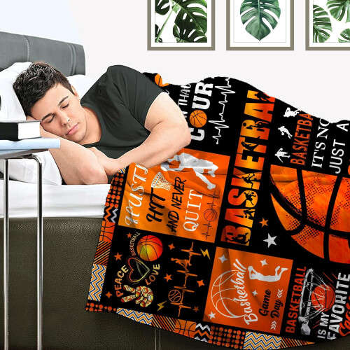 Koc flanelowy do koszykówki 50x40 cali 2